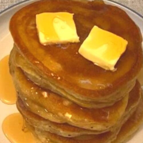 Fluffy Buttermilk Pancakes-MoveYuhHand